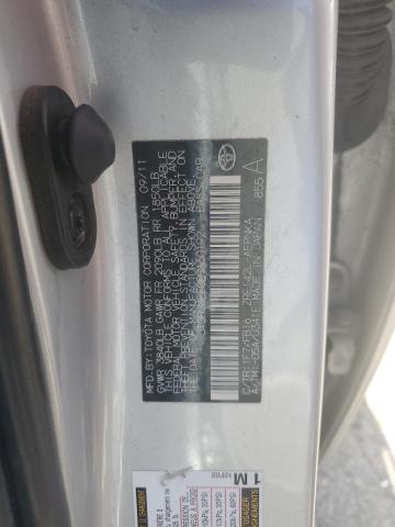 JTDBU4EE0B9160192 - 2011 TOYOTA COROLLA BASE ნაცრისფერი ფოტო 12