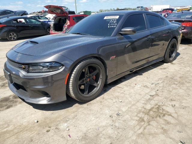 2C3CDXGJ4GH111735 - 2016 DODGE CHARGER R/T SCAT PACK GRAY photo 1