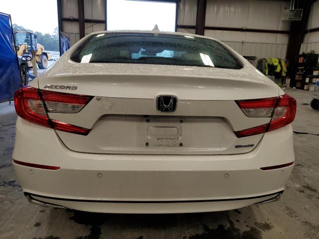 1HGCV3F53MA000322 - 2021 HONDA ACCORD HYBRID EXL WHITE photo 6