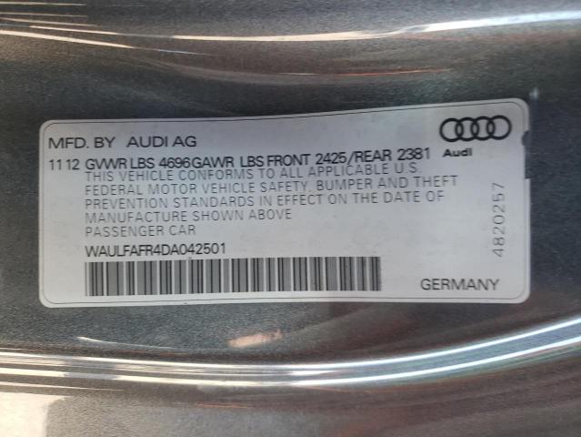 WAULFAFR4DA042501 - 2013 AUDI A5 PREMIUM PLUS GRAY photo 12