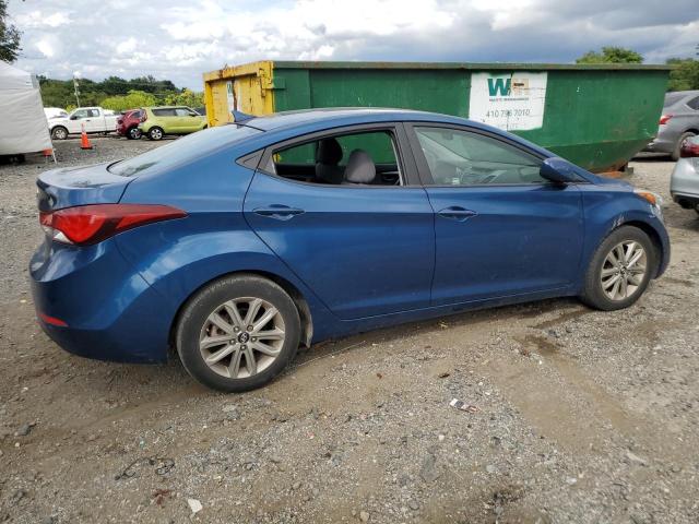 KMHDH4AE1EU048386 - 2014 HYUNDAI ELANTRA SE BLUE photo 3