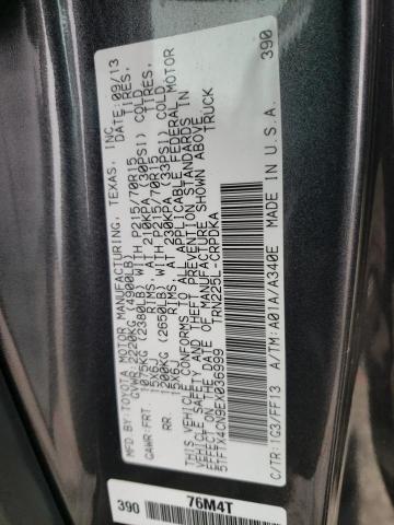 5TFTX4CN9EX036999 - 2014 TOYOTA TACOMA ACCESS CAB Boz foto 12