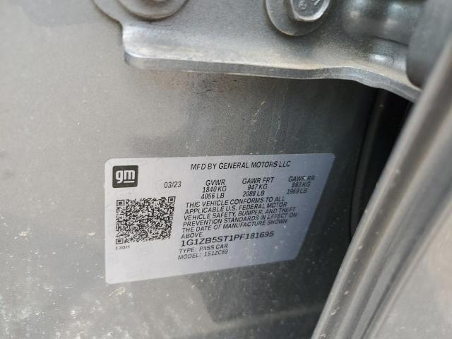 1G1ZB5ST1PF181695 - 2023 CHEVROLET MALIBU LS GRAY photo 12