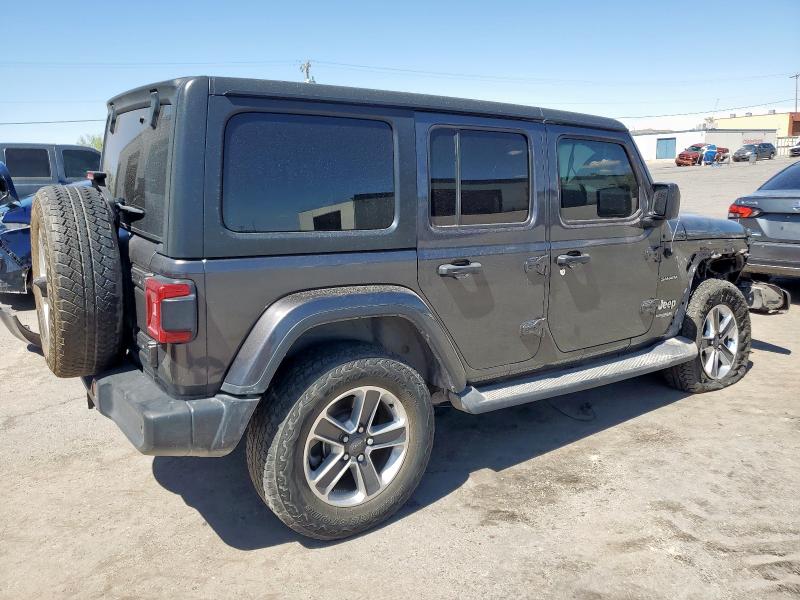 1C4HJXEN7KW621622 - 2019 JEEP WRANGLER UNLIMITED SAHARA ნაცრისფერი ფოტო 3