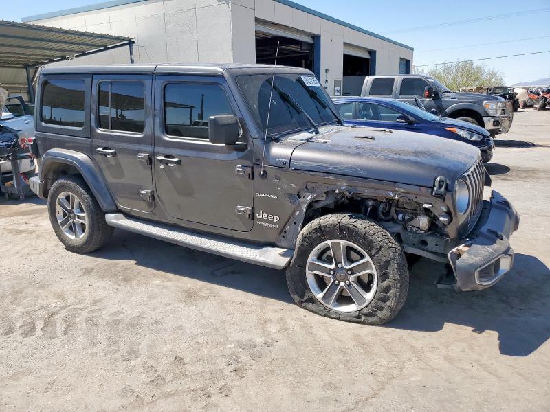 1C4HJXEN7KW621622 - 2019 JEEP WRANGLER UNLIMITED SAHARA ნაცრისფერი ფოტო 4
