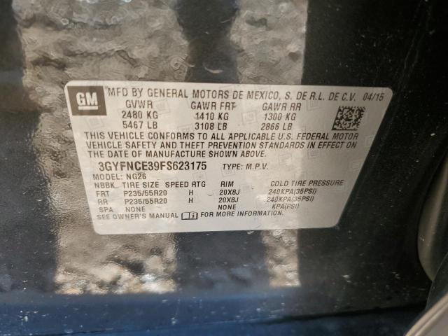 3GYFNCE39FS623175 - 2015 CADILLAC SRX PERFORMANCE COLLECTION Gris photo 13