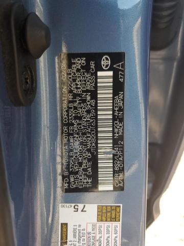 JTDKB20U163159148 - 2006 TOYOTA PRIUS BLUE photo 12