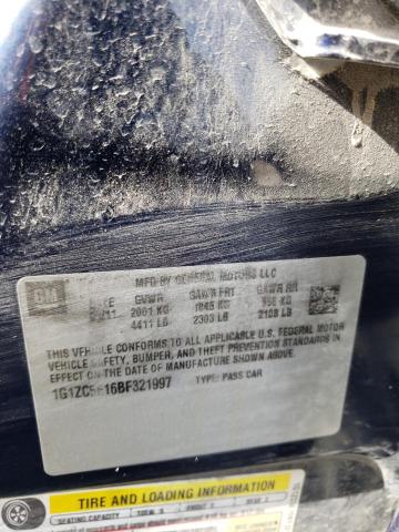 1G1ZC5E16BF321997 - 2011 CHEVROLET MALIBU 1LT BLUE photo 10