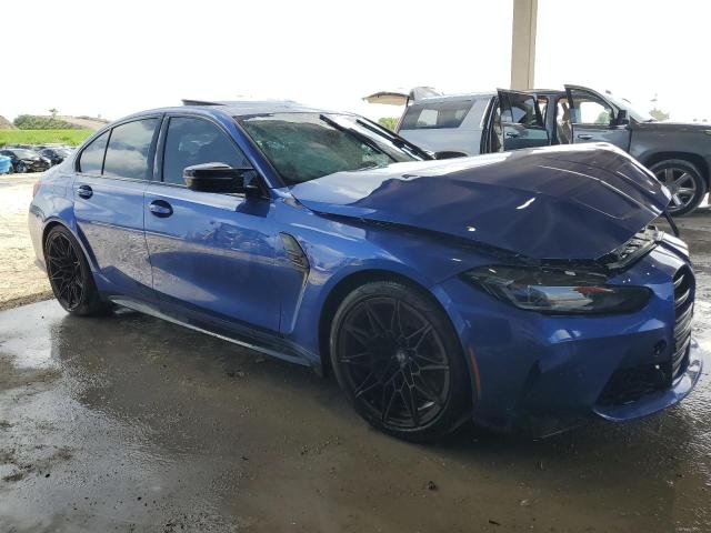 WBS43AY0XRFR79600 - 2024 BMW M3 COMPETITION BLUE photo 4