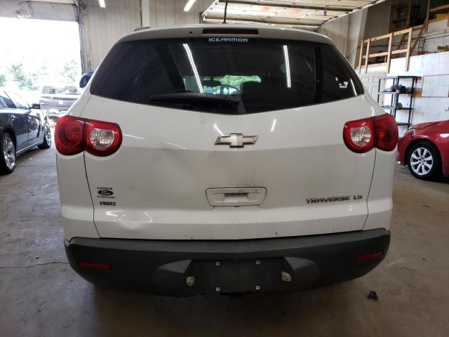 1GNLVEED5AS123586 - 2010 CHEVROLET TRAVERSE LS WHITE photo 6