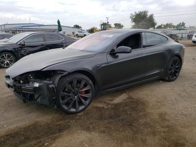 5YJSA1E2XJF260396 - 2018 TESLA MODEL S Սև լուսանկար 1