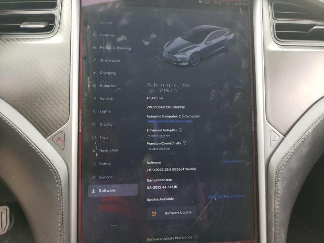 5YJSA1E2XJF260396 - 2018 TESLA MODEL S Սև լուսանկար 9