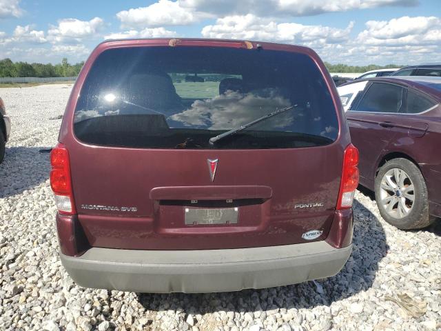 1GMDU03L06D243932 - 2006 PONTIAC MONTANA SV6 MAROON photo 6