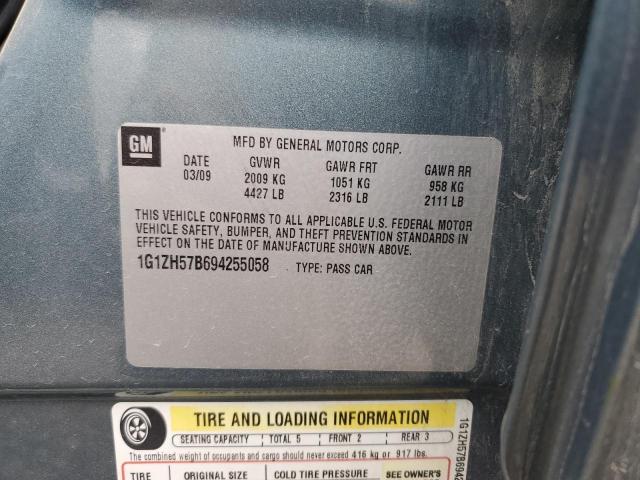 1G1ZH57B694255058 - 2009 CHEVROLET MALIBU 1LT 青色 照片 12