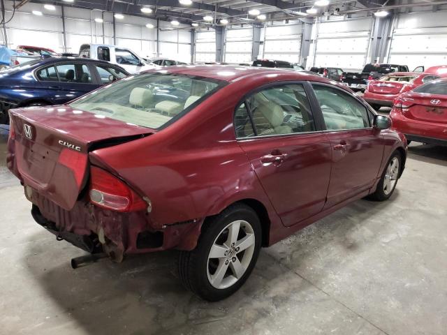 1HGFA16857L005635 - 2007 HONDA CIVIC EX BURGUNDY photo 3