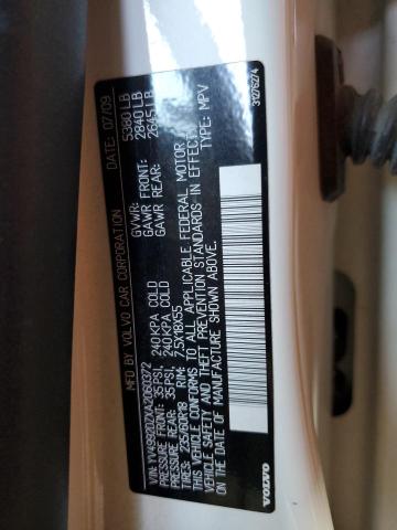 YV4992DZXA2060372 - 2010 VOLVO XC60 T6 WHITE photo 14