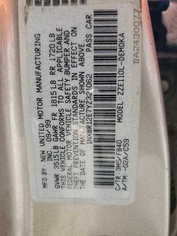 1NXBR12E7YZ321062 - 2000 TOYOTA COROLLA VE TAN photo 12