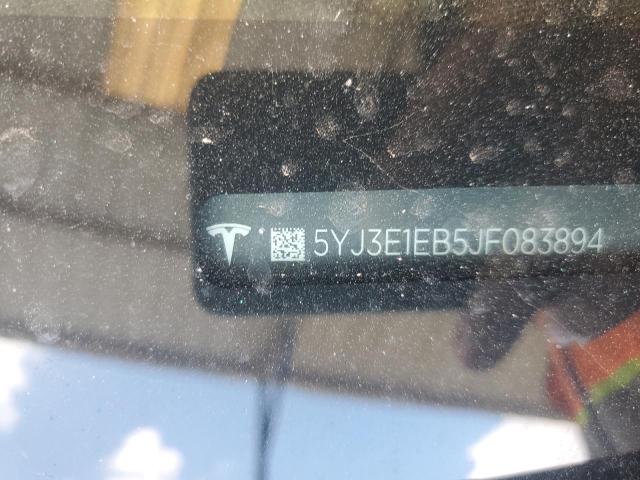 5YJ3E1EB5JF083894 - 2018 TESLA MODEL 3 Bleu photo 12