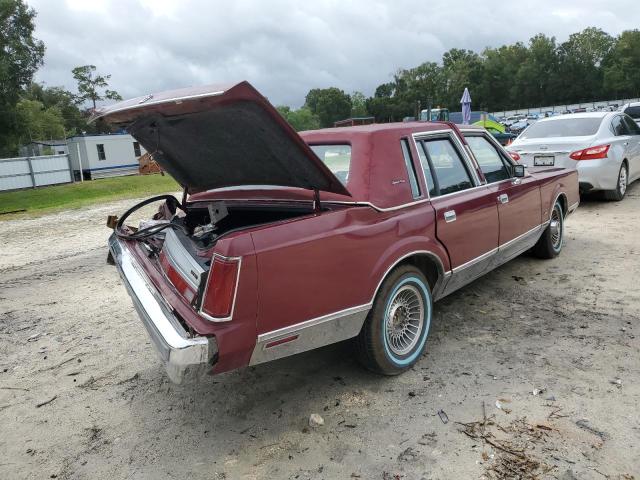 1LNBM82F2JY791840 - 1988 LINCOLN TOWN CAR SIGNATURE RED photo 3