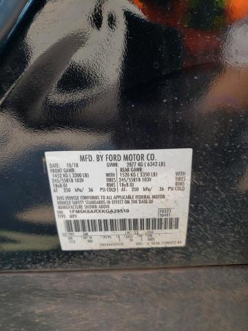 1FM5K8ARXKGA29510 - 2019 FORD EXPLORER POLICE INTERCEPTOR أسود صورة 13