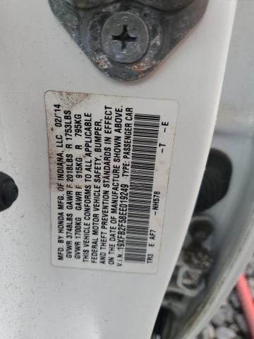 19XFB2F58EE019249 - 2014 HONDA CIVIC LX Weiß Foto 12