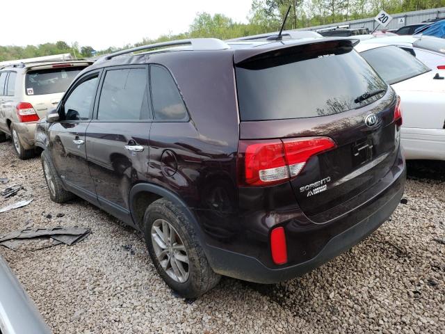 5XYKTCA62EG444311 - 2014 KIA SORENTO LX PURPLE photo 2