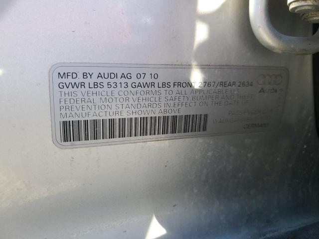 WAUKGAFB4BN013792 - 2011 AUDI A6 PRESTIGE ვერცხლისფერი ფოტო 12