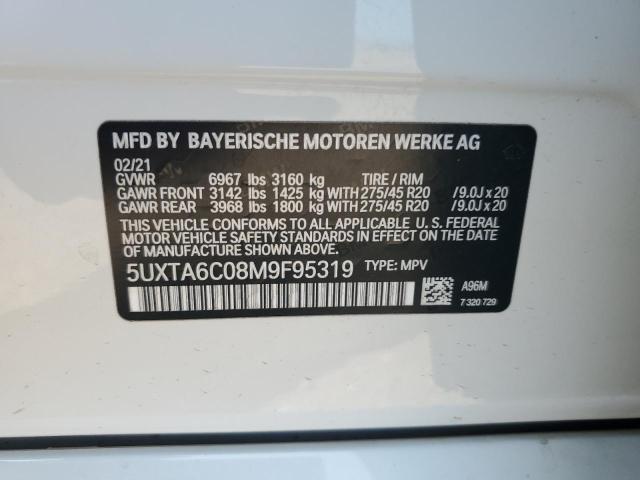5UXTA6C08M9F95319 - 2021 BMW X5 XDRIVE45E WHITE photo 12