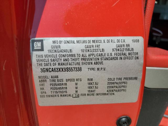 3GNCA63XX9S557338 - 2009 CHEVROLET HHR SS 红色 照片 12
