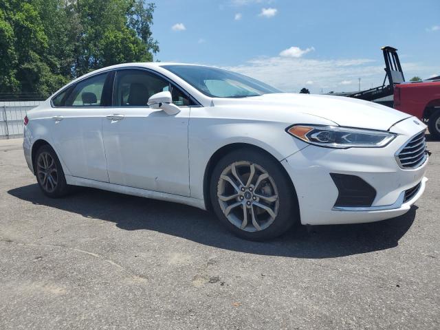3FA6P0CD0KR138425 - 2019 FORD FUSION SEL WHITE photo 4