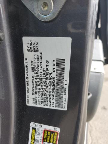 5FNRL6H96KB090649 - 2019 HONDA ODYSSEY ELITE Grafito foto 13