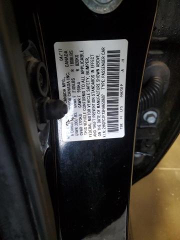2HGFC1F73HH650607 - 2017 HONDA CIVIC EXL შავი ფოტო 12