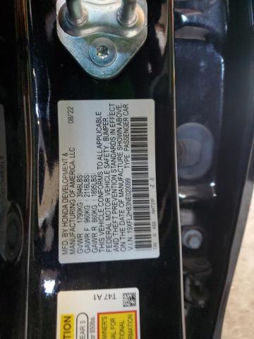 19XFL2H83NE020099 - 2022 HONDA CIVIC SPORT BLACK photo 12