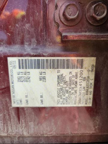 1N4AL2AP3CN451200 - 2012 NISSAN ALTIMA BASE BURGUNDY photo 13