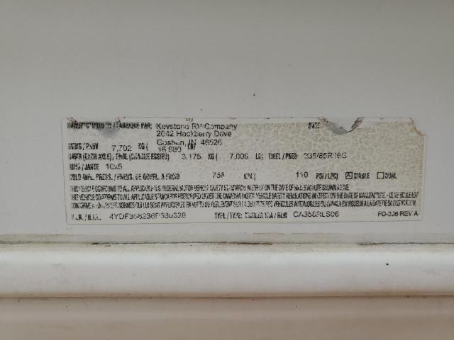 4YDF358236P580328 - 2006 KEYSTONE TRAILER WHITE photo 10