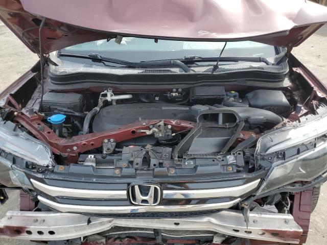 5FNYF5H56JB027396 - 2018 HONDA PILOT EXL MAROON photo 12