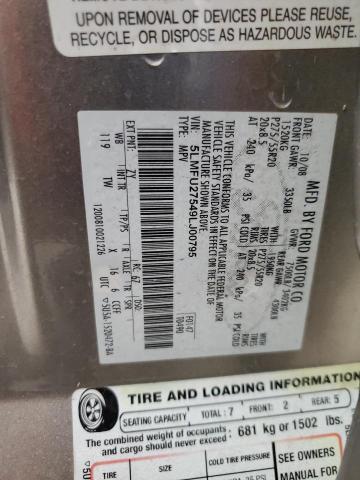 5LMFU27549LJ00795 - 2009 LINCOLN NAVIGATOR 灰色 照片 13