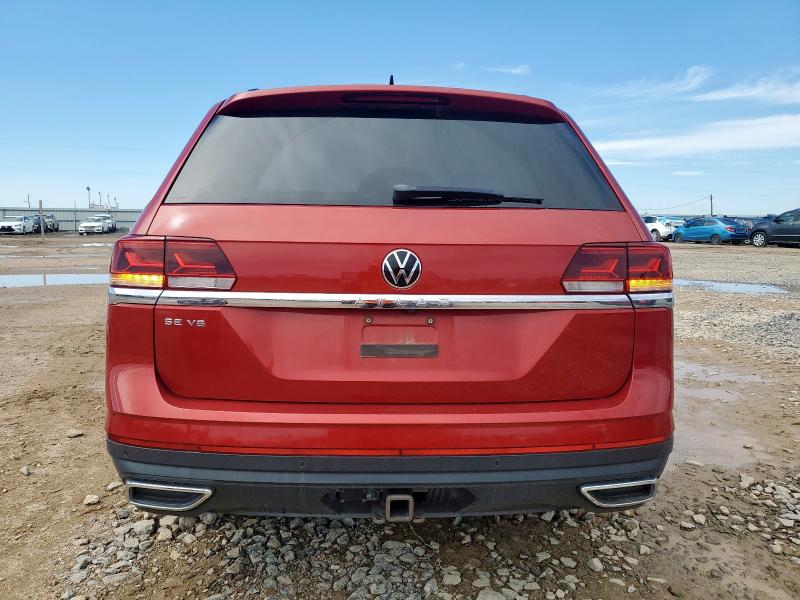 1V2JR2CA1MC510483 - 2021 VOLKSWAGEN ATLAS SE أحمر صورة 6