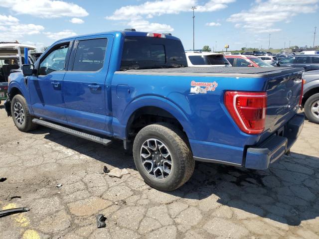 1FTFW1E83NFA45757 - 2022 FORD F150 SUPERCREW BLUE photo 2