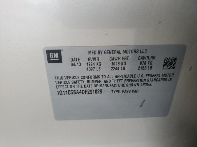 1G11C5SA4DF291029 - 2013 CHEVROLET MALIBU 1LT GOLD photo 12