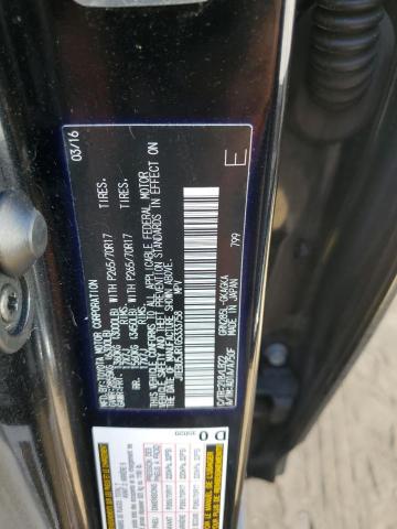 JTEBU5JR1G5333758 - 2016 TOYOTA 4RUNNER SR5/SR5 PREMIUM 黑色 照片 12