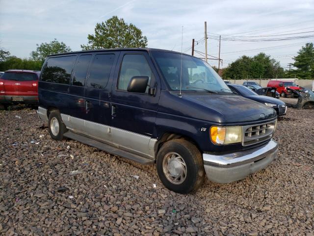 1FMRE11L02HA76017 - 2002 FORD ECONOLINE E150 WAGON BLUE photo 4