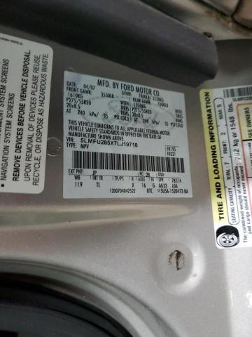 5LMFU285X7LJ19718 - 2007 LINCOLN NAVIGATOR ვერცხლისფერი ფოტო 10