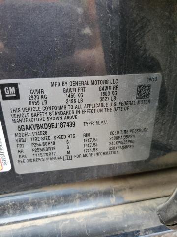 5GAKVBKD9EJ187439 - 2014 BUICK ENCLAVE CHARCOAL photo 13