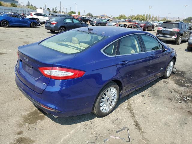 3FA6P0PU3GR357011 - 2016 FORD FUSION SE PHEV BLUE photo 3