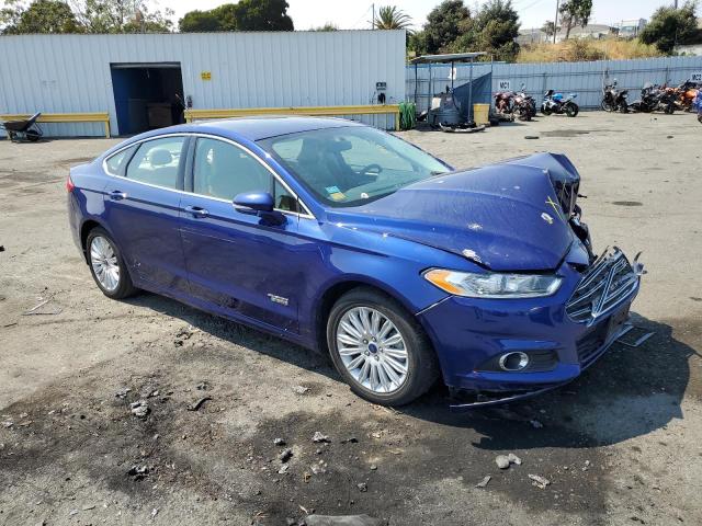 3FA6P0PU3GR357011 - 2016 FORD FUSION SE PHEV BLUE photo 4