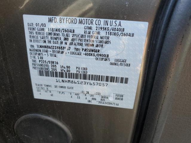 1LNHM86S23Y657057 - 2003 LINCOLN LS Bej foto 10