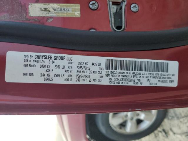 1C4NJCBA0ED882653 - 2014 JEEP COMPASS SPORT 勃艮第红 照片 13