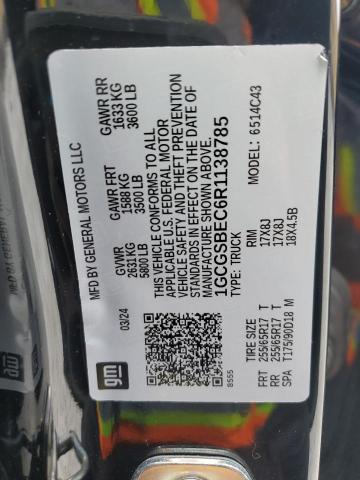 1GCGSBEC6R1138785 - 2024 CHEVROLET COLORADO შავი ფოტო 12