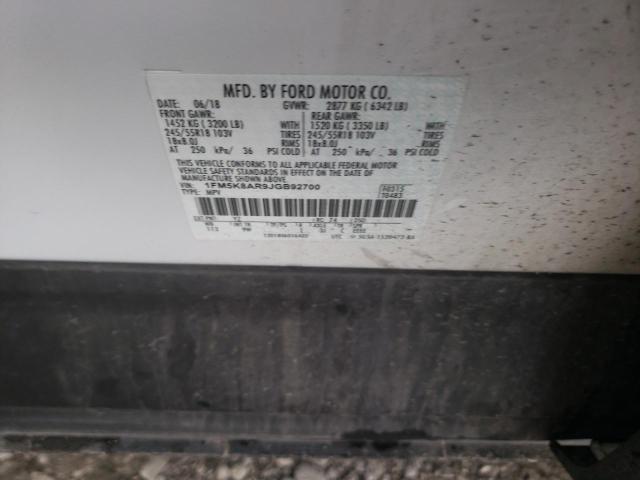 1FM5K8AR9JGB92700 - 2018 FORD EXPLORER POLICE INTERCEPTOR TWO TONE photo 13